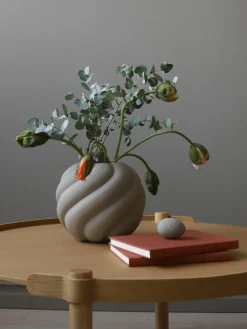 Cooee Design Handbemalte Keramik-Vase Twist Ball, H 20 cm