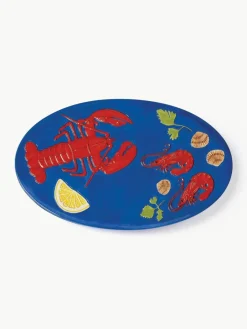 &k amsterdam Handbemalte Servierplatte De La Mer aus Dolomit