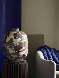 Broste Copenhagen Handbemalte Vase Thyra, H 50 cm