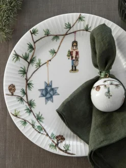 Kähler Handbemalte Weihnachts-Speiseteller Hammershøi, 4 Stück