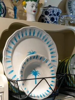 Les Ottomans Handbemalter Platzteller The Palms