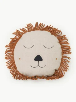 Kinder ferm LIVING Kids Handbesticktes Kissen Safari aus Leinen