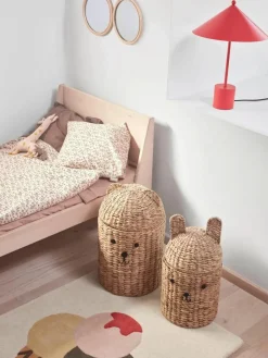Kinder Oyoy Living Design Handgefertigte Aufbewahrungskörbe Bear & Rabbit mit Deckel, 2er-Set