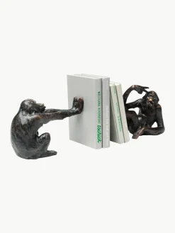 Kare Design Handgefertigte Buchstützen Monkey Kare, 2er-Set