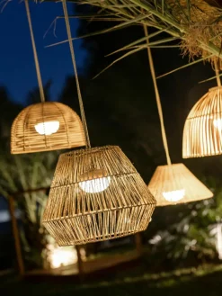 Westwing Handgefertigte dimmbare Outdoor LED-Pendelleuchte Sisine