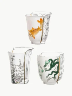 Seletti Handgefertigte Gläser Hybrid, 3er-Set