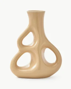 Pols Potten Handgefertigte Keramik-Vase Three Ears, H 21 cm