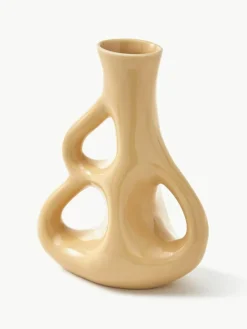Pols Potten Handgefertigte Keramik-Vase Three Ears, H 21 cm