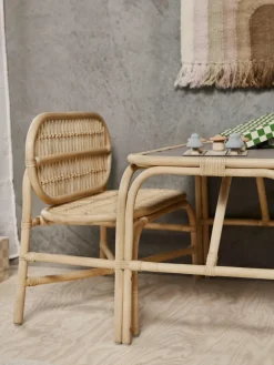 Kinder Oyoy Living Design Handgefertigte Kindersitzbank Nana Mini aus Rattan