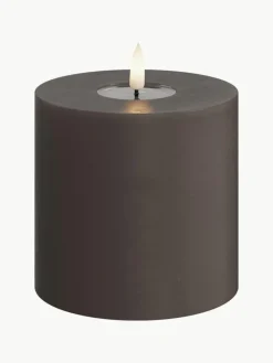 Deluxe Homeart Handgefertigte LED-Kerze Real Flame, H 10 cm