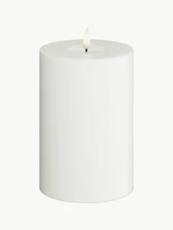 Deluxe Homeart Handgefertigte LED-Kerze Real Flame, H 15 cm