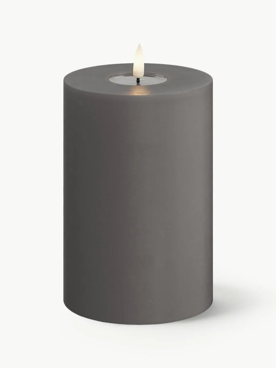 Deluxe Homeart Handgefertigte LED-Kerze Real Flame, H 15 cm