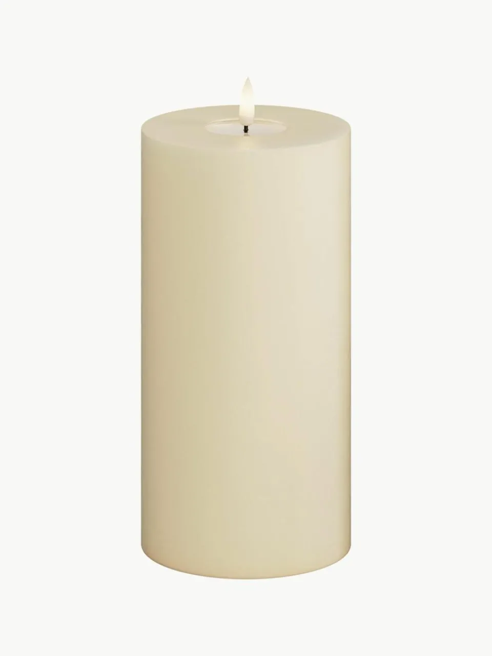 Deluxe Homeart Handgefertigte LED-Kerze Real Flame, H 20 cm