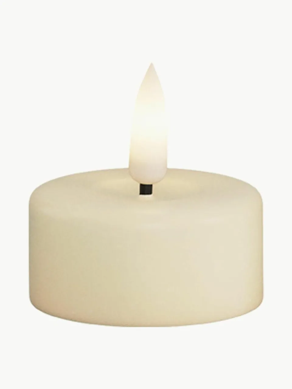 Deluxe Homeart Handgefertigte LED-Teelichter Real Flame, 4 Stück