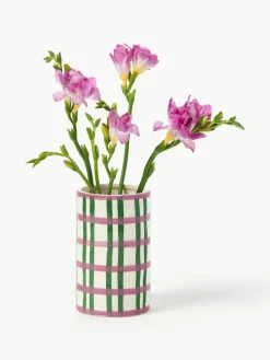 &k amsterdam Handgefertigte Porzellan-Vase Clash, H 13 cm
