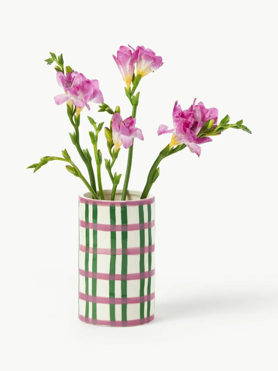 &k amsterdam Handgefertigte Porzellan-Vase Clash, H 13 cm