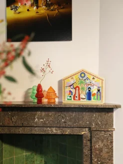 Kinder &k amsterdam Handgefertigte Spiel-Weihnachtskrippe The Crib, 14er-Set