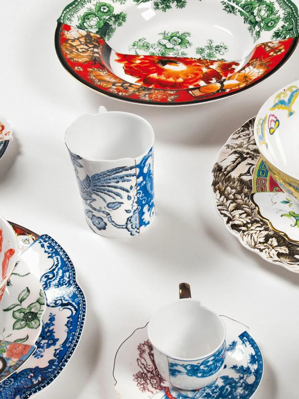 Seletti Handgefertigte Tasse Hybrid mit Untertasse