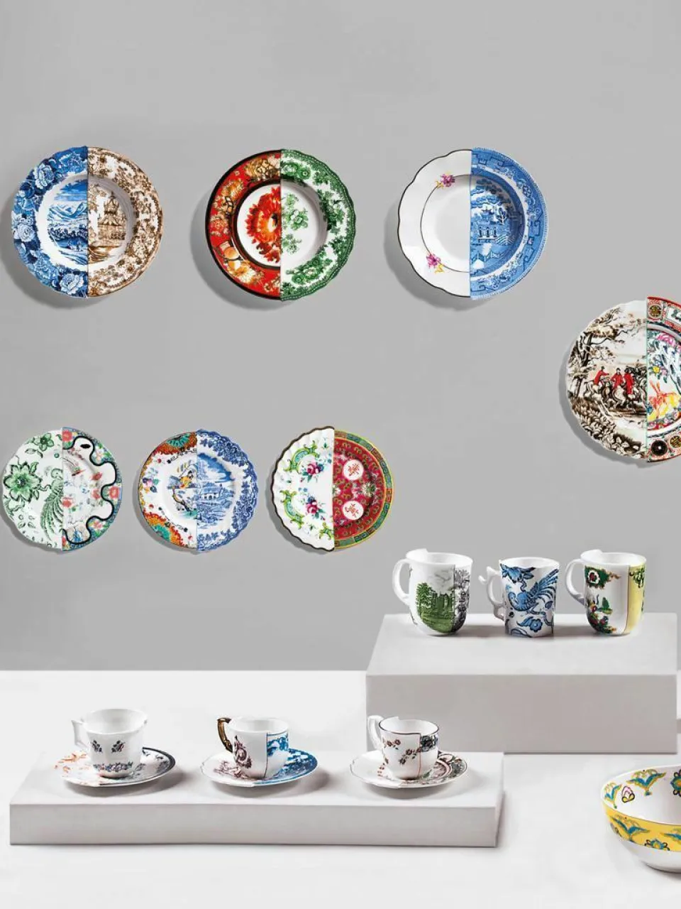 Seletti Handgefertigte Tasse Hybrid mit Untertasse