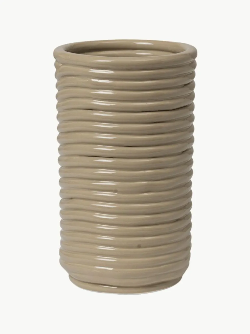 ferm LIVING Handgefertigte Vase Corduroy, H 21 cm