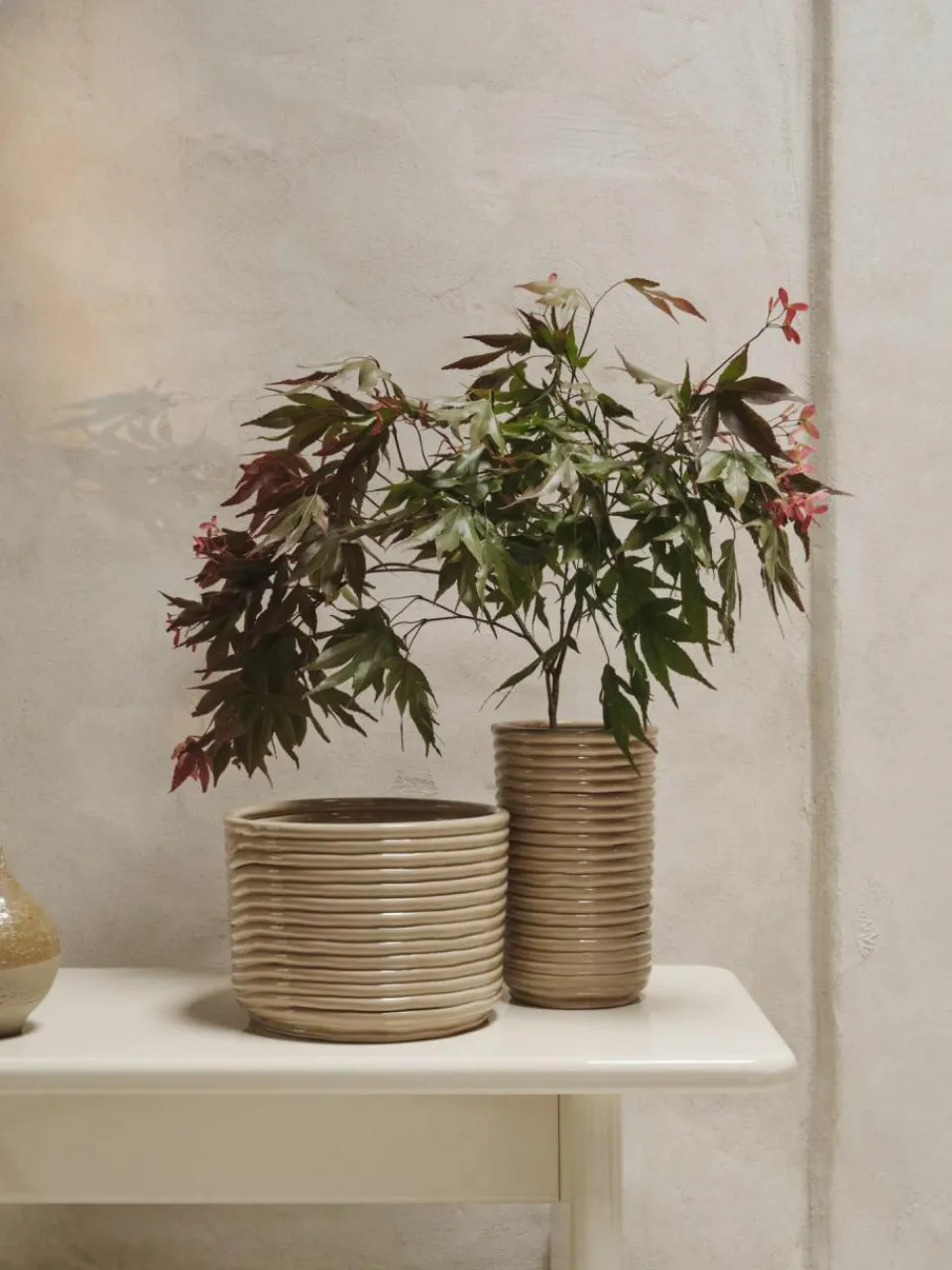 ferm LIVING Handgefertigte Vase Corduroy, H 21 cm