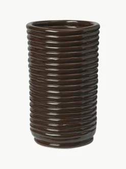 ferm LIVING Handgefertigte Vase Corduroy, H 21 cm