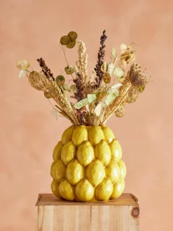 Bloomingville Handgefertigte Vase Limone, H 22 cm