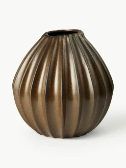 Broste Copenhagen Handgefertigte Vase Wide mit reaktiver Glasur, H 30 cm