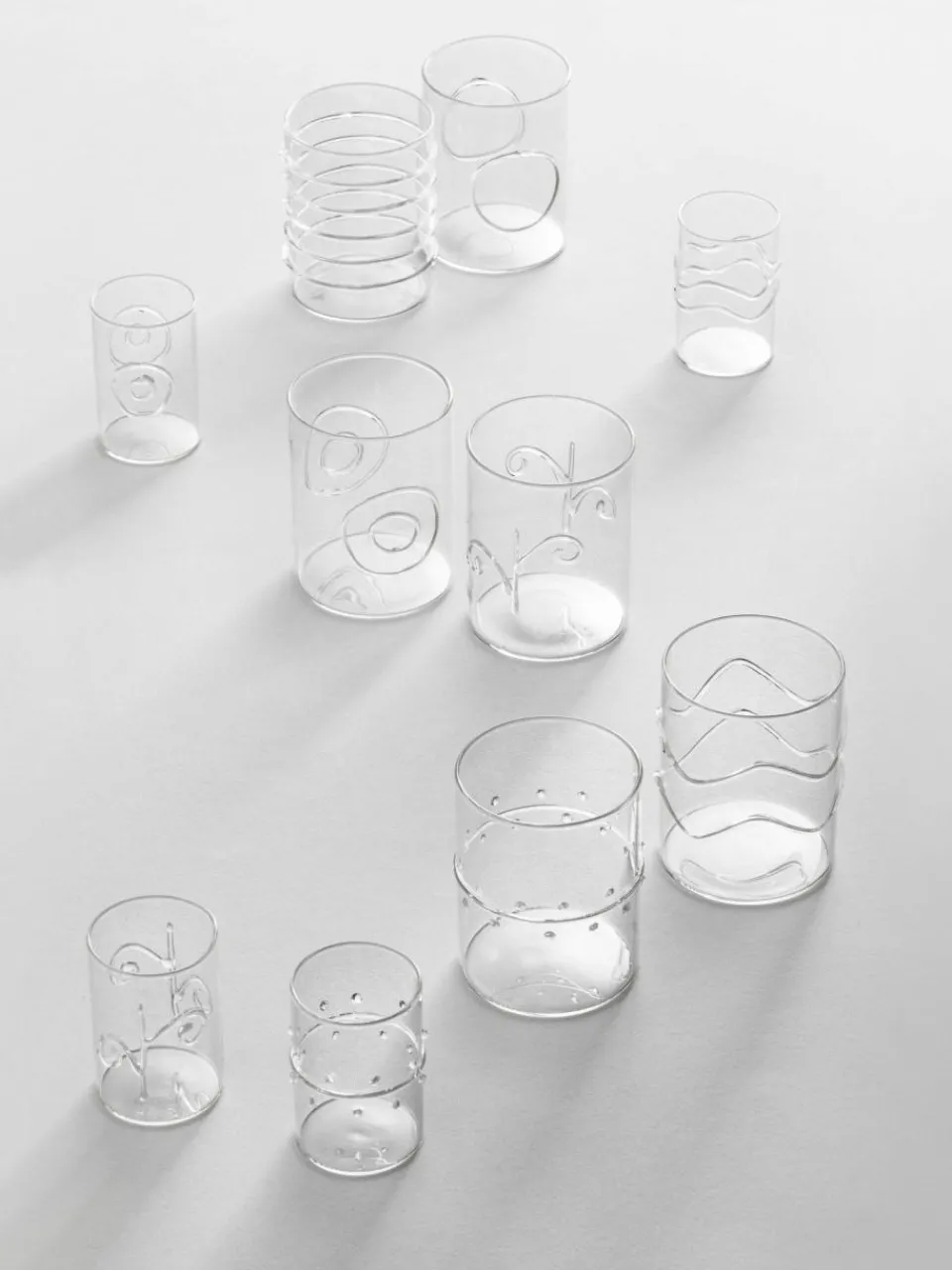 Ichendorf Handgefertigte Wassergläser Deco' Clear, 6er-Set