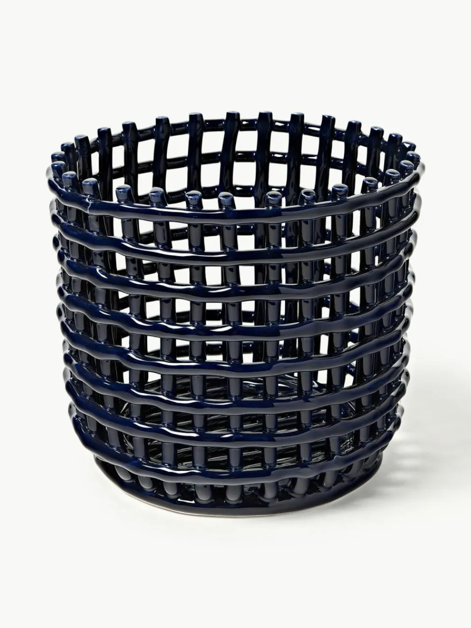 ferm LIVING Handgefertigter Aufbewahrungskorb Nalan aus Keramik, H 21 cm