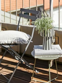 Oyoy Living Design Handgefertigter Übertopf Toppu aus Keramik, H 24 cm