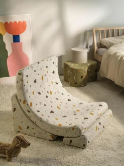 Kinder Wigiwama Handgefertigter Bouclé-Kindersessel Moon