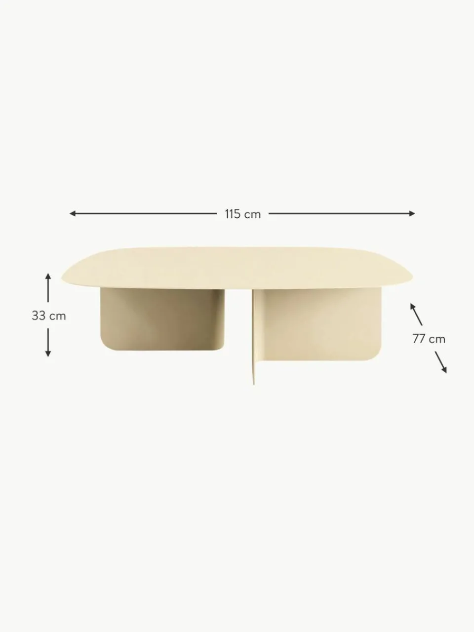 Metallbude Handgefertigter Couchtisch Livia