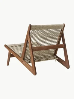 GUBI Handgefertigter Loungesessel MR01 Initial aus Walnussholz mit Sitzkissen