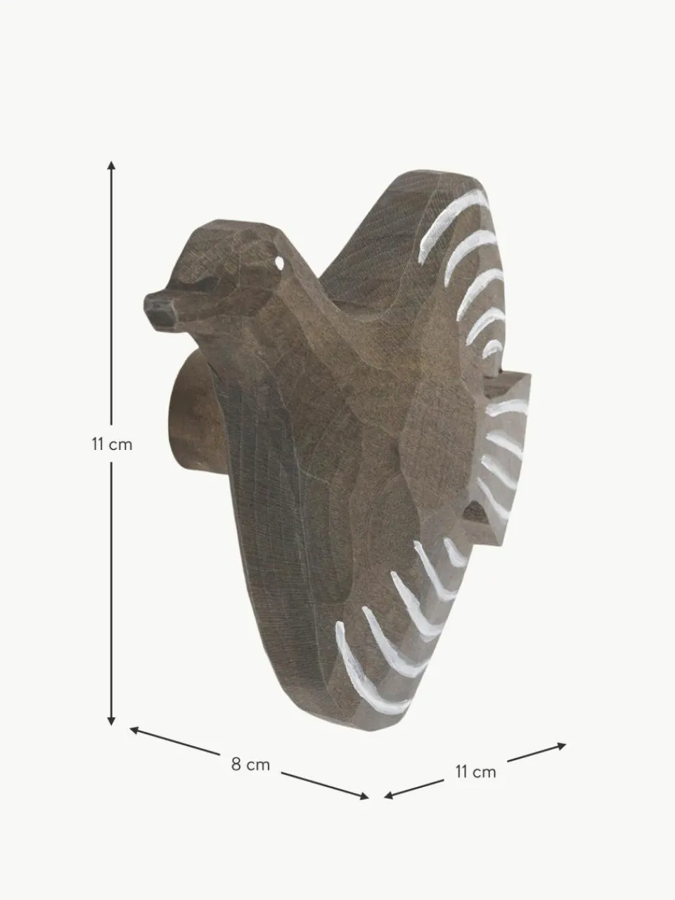 Kinder ferm LIVING Kids Handgefertigter Wandhaken Lola Bird aus Espenholz