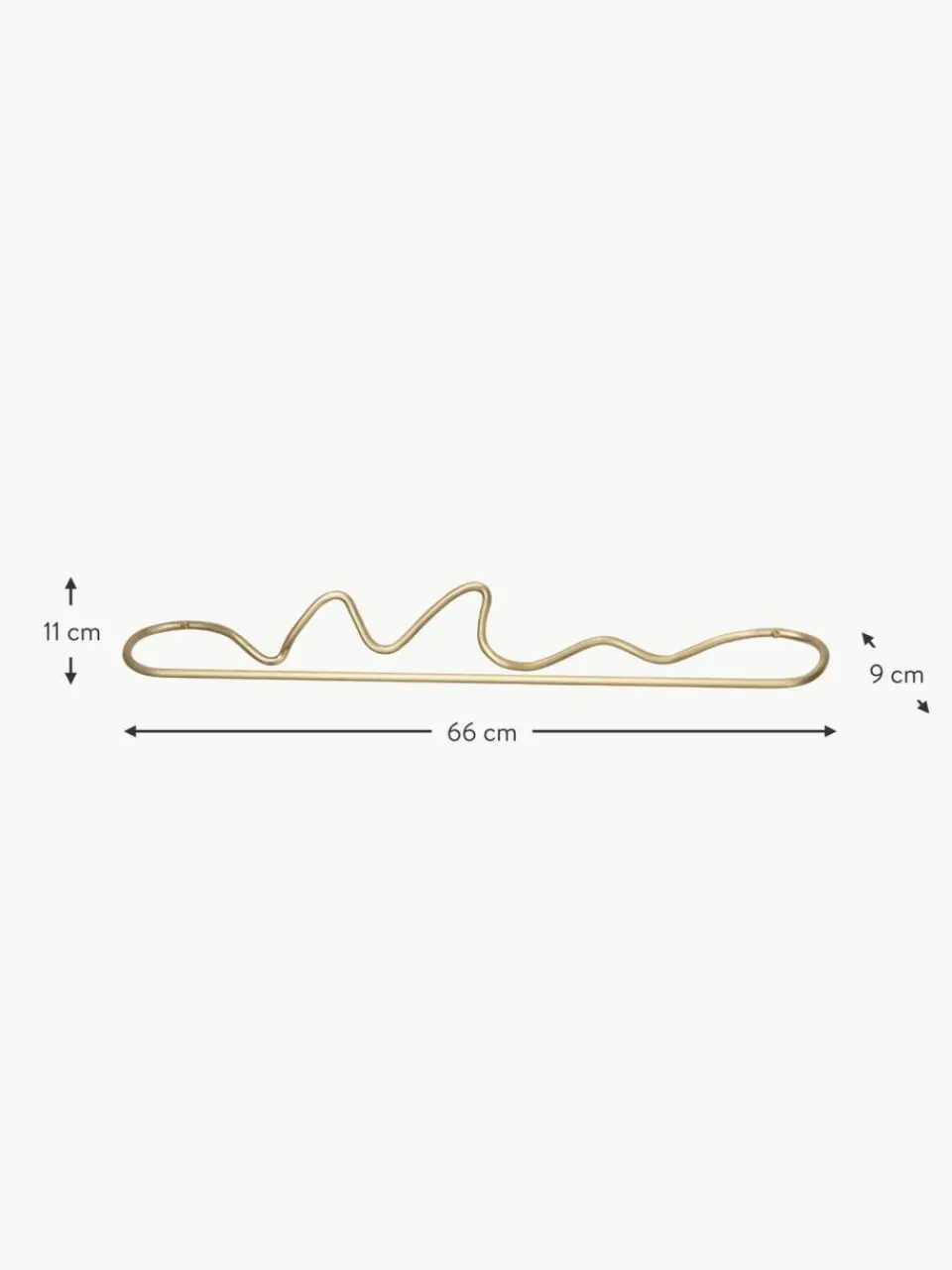 ferm LIVING Handgefertigter Wand-Handtuchhalter Curvature aus Metall