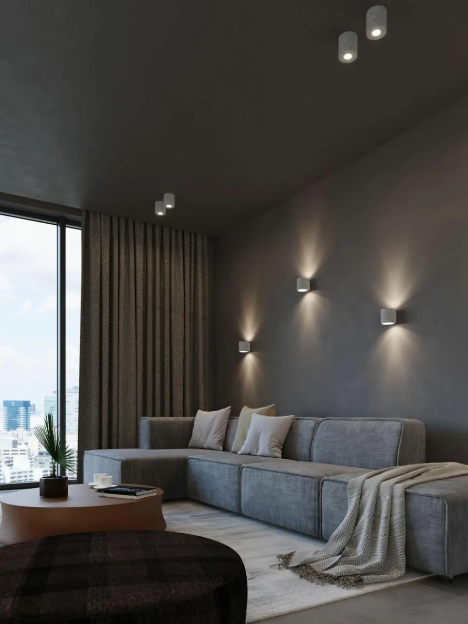 Westwing Handgefertigter Wandstrahler Rosalia aus Beton