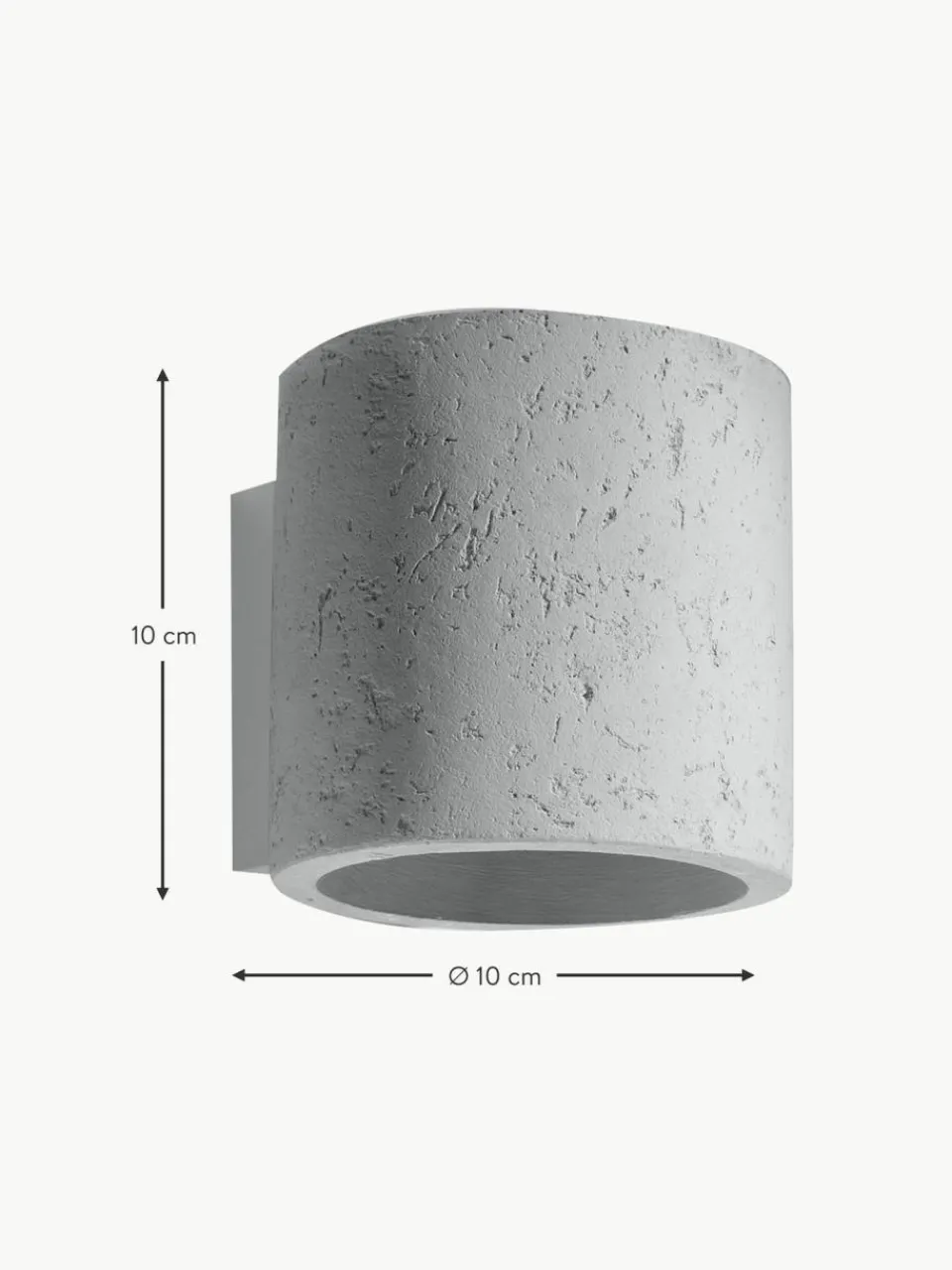 Westwing Handgefertigter Wandstrahler Rosalia aus Beton