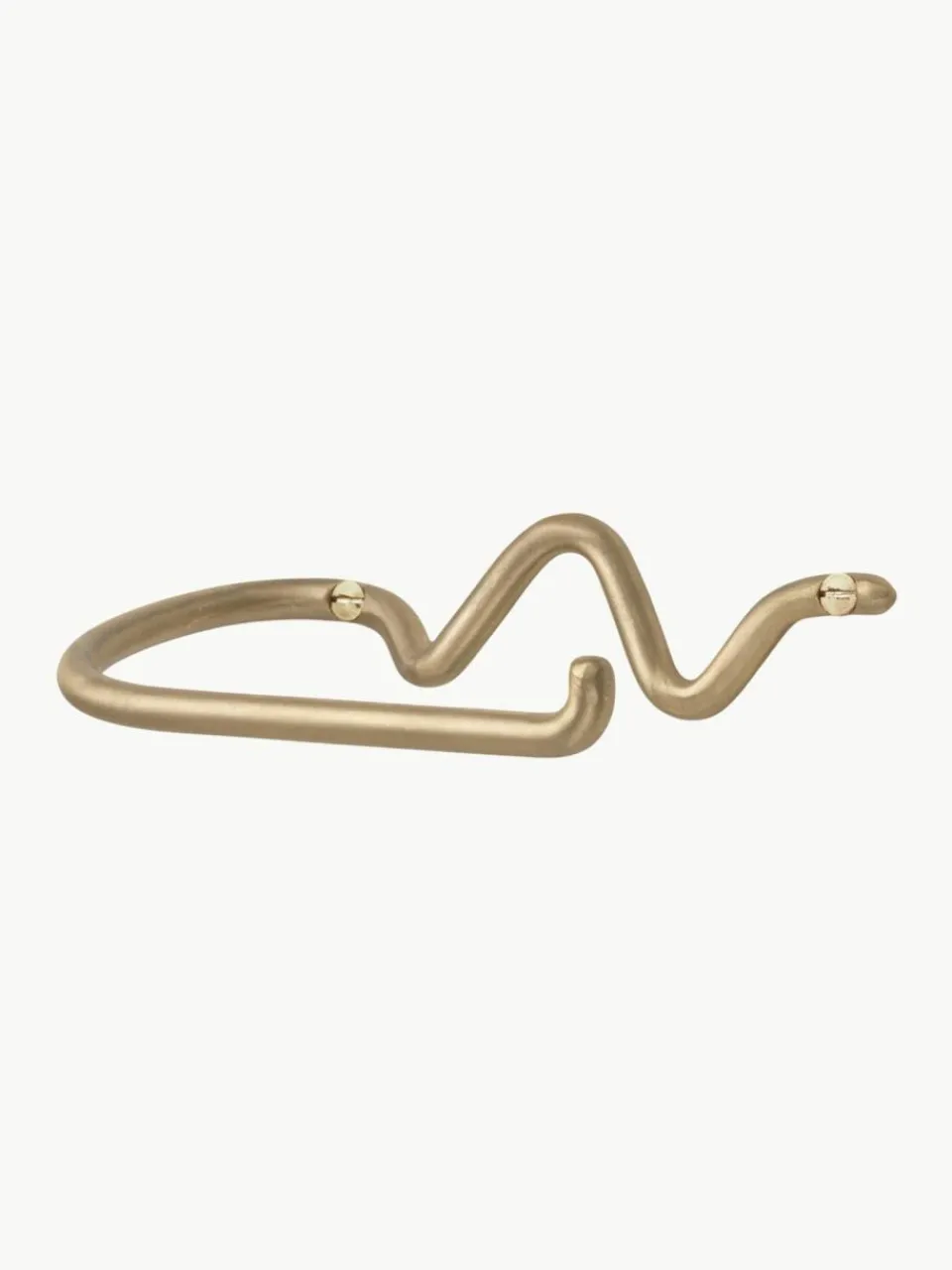 ferm LIVING Handgefertigter Wand-Toilettenpapierhalter Curvature aus Metall