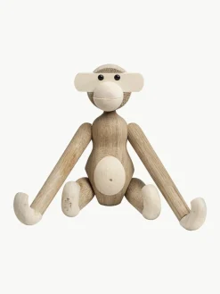Kinder Kay Bojesen Handgefertigtes Deko-Objekt Monkey aus Eichenholz, H 19 cm