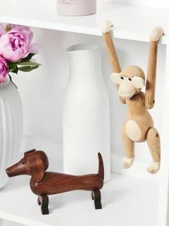 Kinder Kay Bojesen Handgefertigtes Deko-Objekt Dog aus Walnussholz