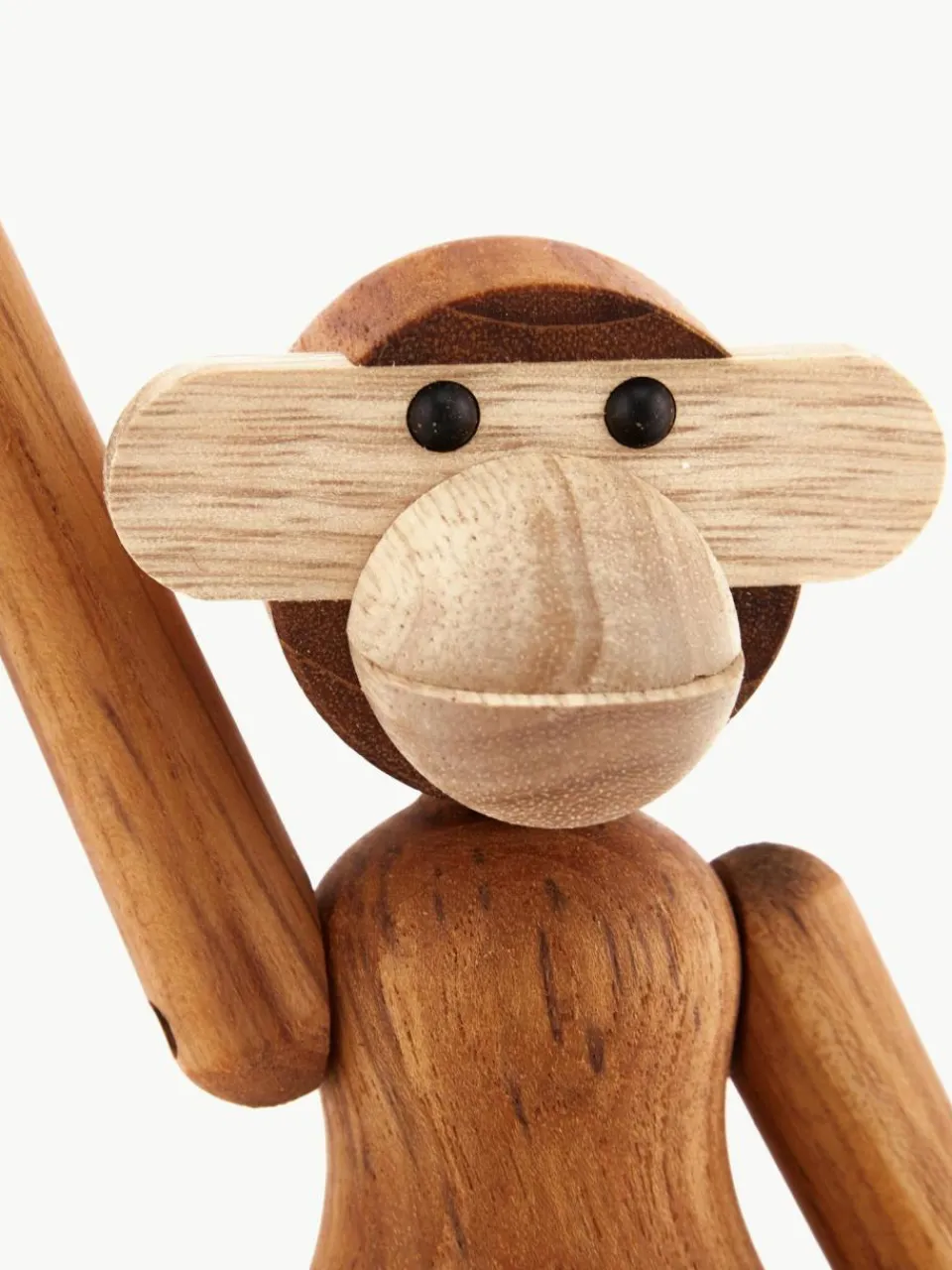 Kinder Kay Bojesen Handgefertigtes Deko-Objekt Monkey aus Teakholz, H 19 cm