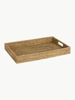 Andrea House Handgefertigtes Deko-Tablett Güle aus Rattan