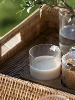 Andrea House Handgefertigtes Deko-Tablett Güle aus Rattan