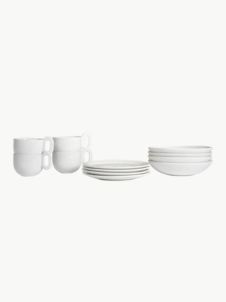 Broste Copenhagen Handgefertigtes Frühstücks-Set Stevns, 4 Personen (12-tlg.)