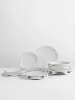Broste Copenhagen Handgefertigtes Geschirr-Set Stevns, 4 Personen (12-tlg.)
