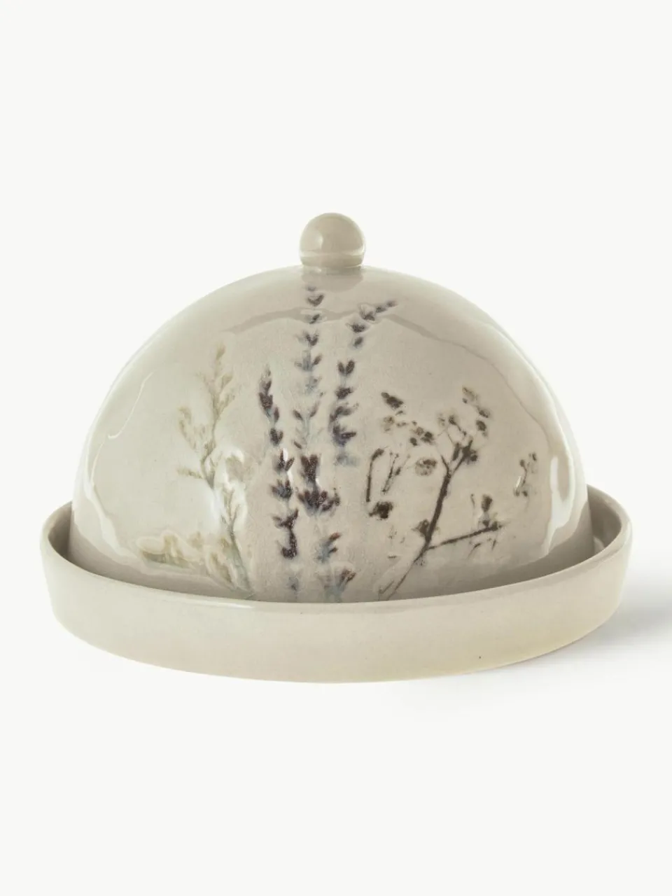 Bloomingville Handgemachte Butterdose Bea mit Gräser-Motiv