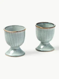 Broste Copenhagen Handgemachte Eierbecher Nordic Sea, 2 Stück