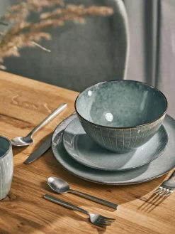 Broste Copenhagen Handgemachte Frühstücksteller Nordic Sea, 4 Stück