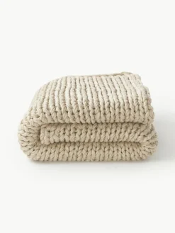 Westwing Collection Handgemachte Grobstrickdecke Adyna
